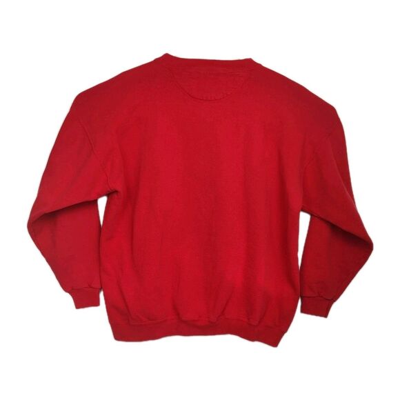 VTG Genus Mickey Mouse Sweatshirt Women's XL Red Embroidered Graphic Print - Picture 2 of 8